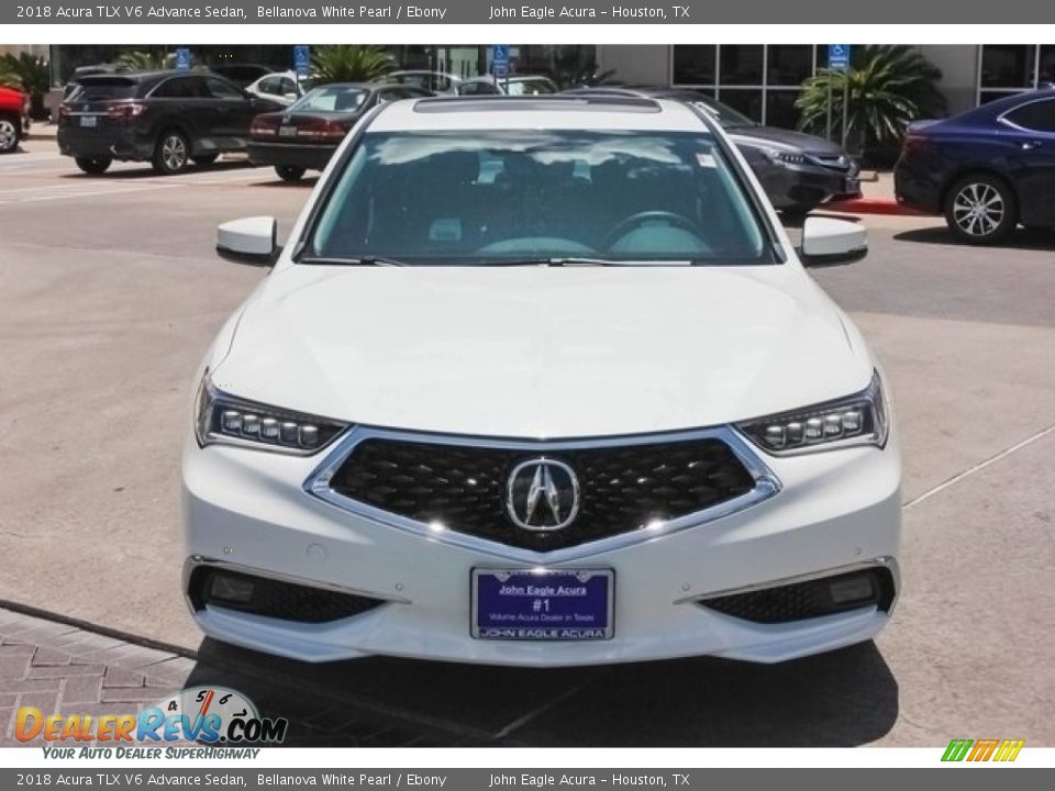 2018 Acura TLX V6 Advance Sedan Bellanova White Pearl / Ebony Photo #2