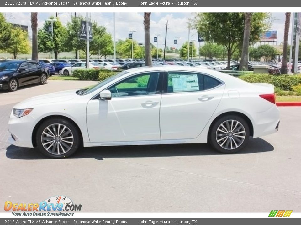 2018 Acura TLX V6 Advance Sedan Bellanova White Pearl / Ebony Photo #4