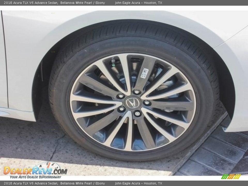 2018 Acura TLX V6 Advance Sedan Bellanova White Pearl / Ebony Photo #11