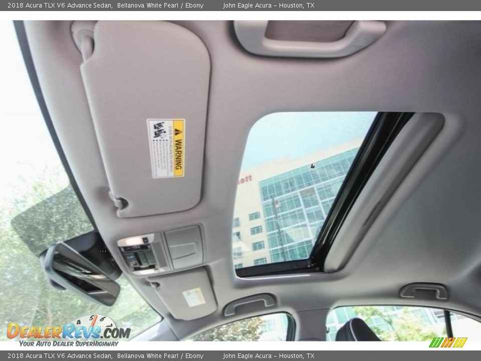 2018 Acura TLX V6 Advance Sedan Bellanova White Pearl / Ebony Photo #14