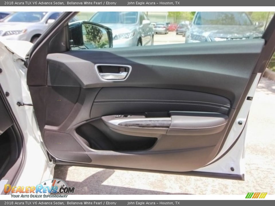 2018 Acura TLX V6 Advance Sedan Bellanova White Pearl / Ebony Photo #21
