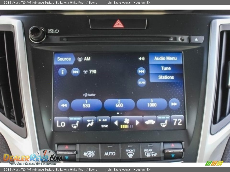 2018 Acura TLX V6 Advance Sedan Bellanova White Pearl / Ebony Photo #28