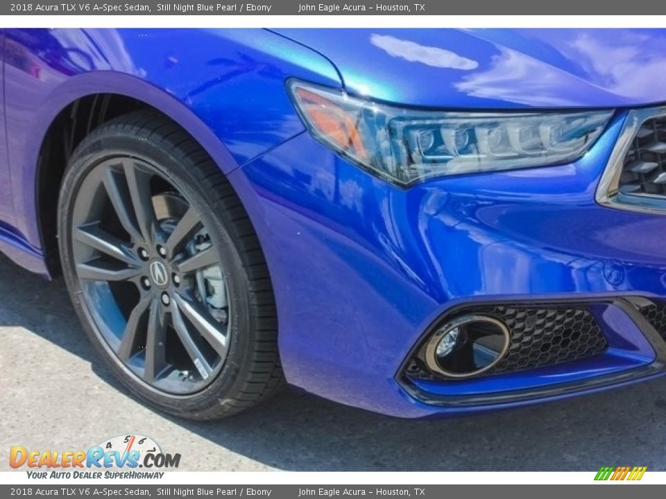2018 Acura TLX V6 A-Spec Sedan Still Night Blue Pearl / Ebony Photo #10