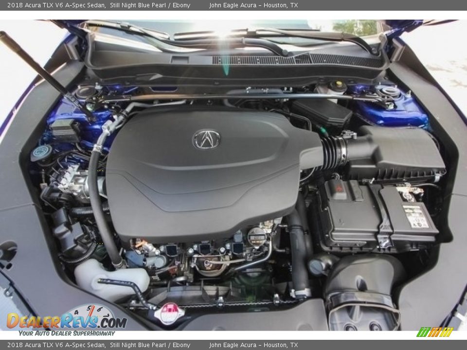 2018 Acura TLX V6 A-Spec Sedan Still Night Blue Pearl / Ebony Photo #23