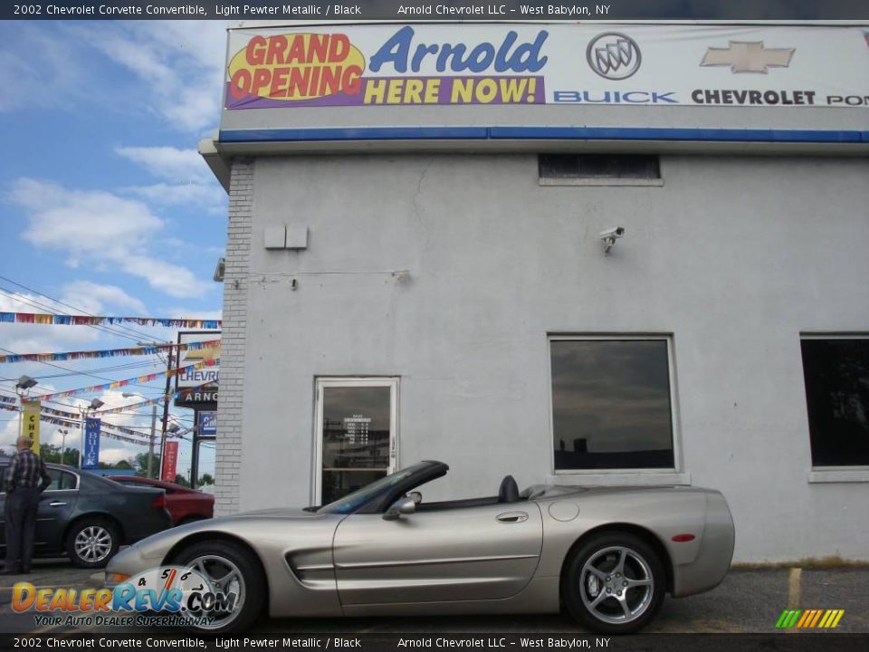 2002 Chevrolet Corvette Convertible Light Pewter Metallic / Black Photo #3