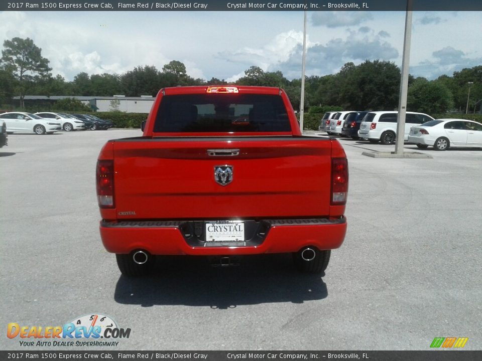 2017 Ram 1500 Express Crew Cab Flame Red / Black/Diesel Gray Photo #4