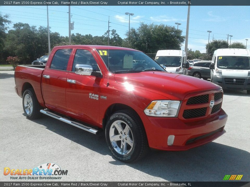 2017 Ram 1500 Express Crew Cab Flame Red / Black/Diesel Gray Photo #7