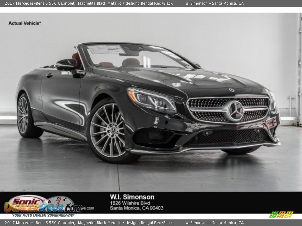 2017 Mercedes-Benz S 550 Cabriolet Magnetite Black Metallic / designo Bengal Red/Black Photo #1