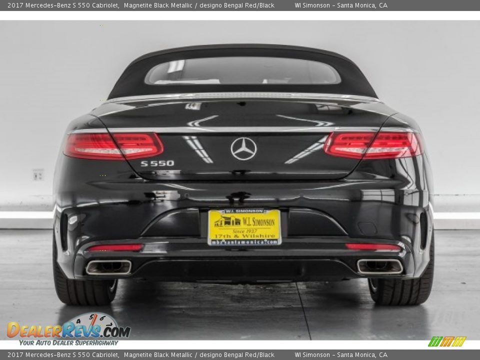 2017 Mercedes-Benz S 550 Cabriolet Magnetite Black Metallic / designo Bengal Red/Black Photo #4