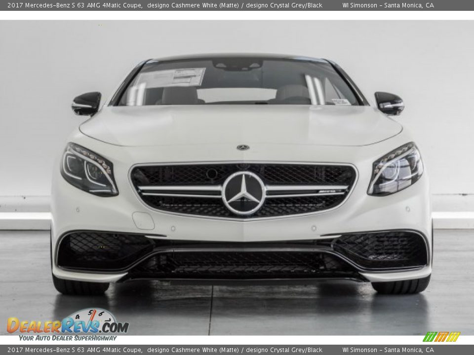 2017 Mercedes-Benz S 63 AMG 4Matic Coupe designo Cashmere White (Matte) / designo Crystal Grey/Black Photo #2