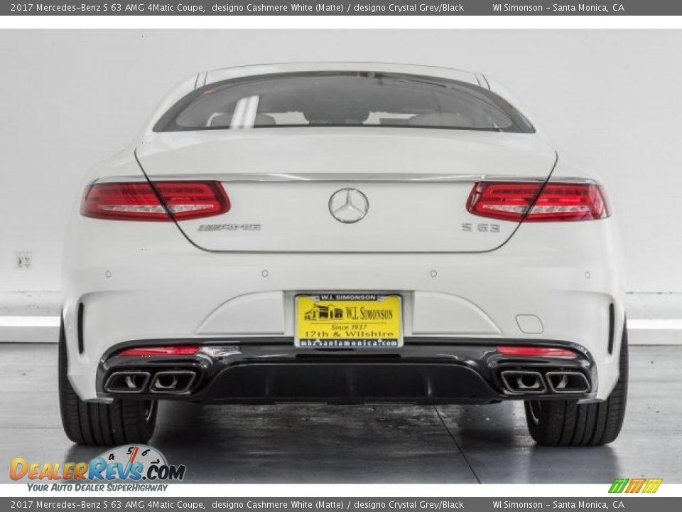 2017 Mercedes-Benz S 63 AMG 4Matic Coupe designo Cashmere White (Matte) / designo Crystal Grey/Black Photo #3