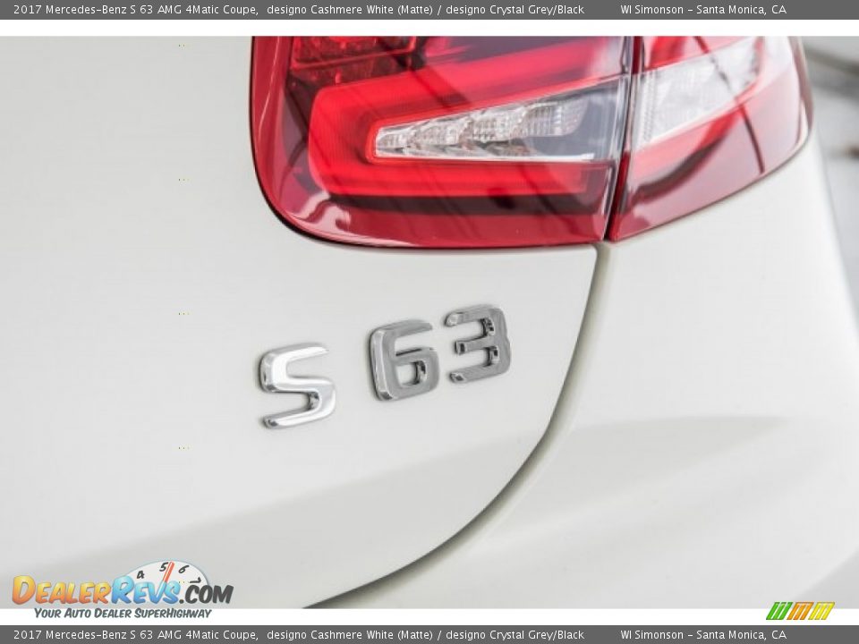 2017 Mercedes-Benz S 63 AMG 4Matic Coupe designo Cashmere White (Matte) / designo Crystal Grey/Black Photo #7