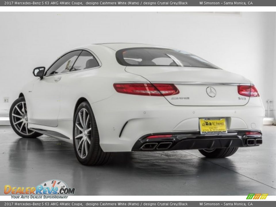 2017 Mercedes-Benz S 63 AMG 4Matic Coupe designo Cashmere White (Matte) / designo Crystal Grey/Black Photo #10