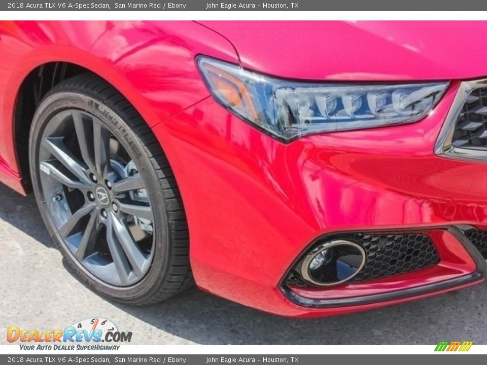 2018 Acura TLX V6 A-Spec Sedan San Marino Red / Ebony Photo #10