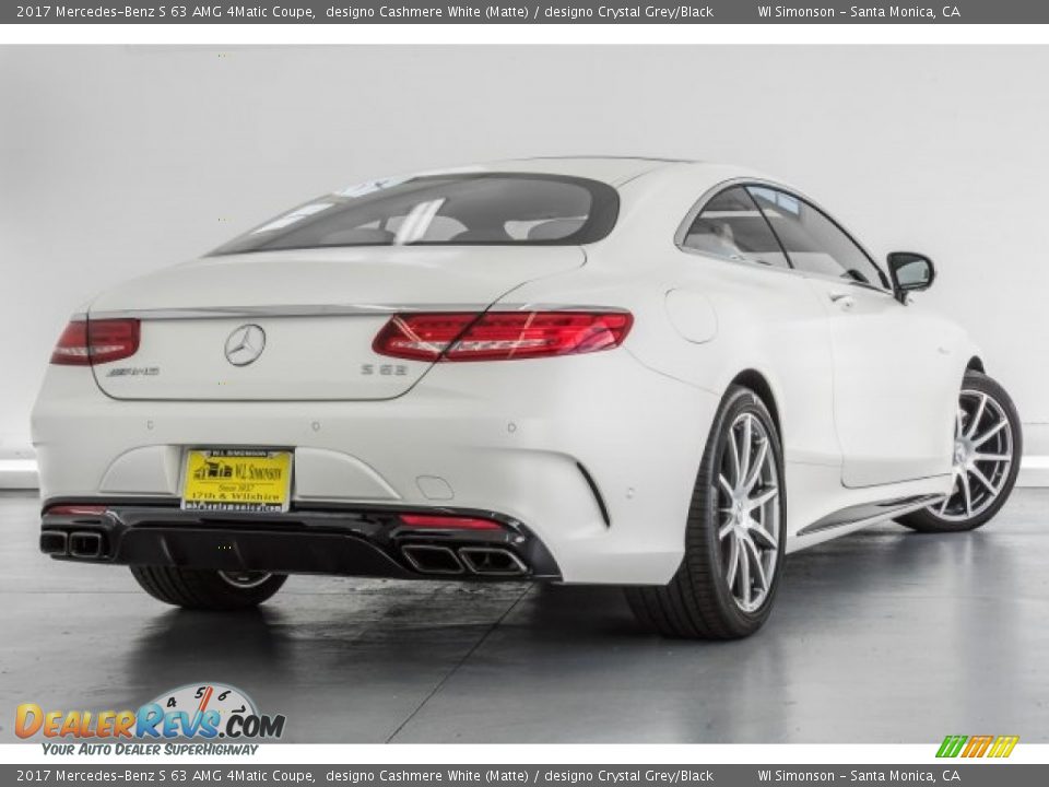 2017 Mercedes-Benz S 63 AMG 4Matic Coupe designo Cashmere White (Matte) / designo Crystal Grey/Black Photo #17