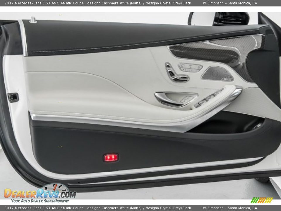2017 Mercedes-Benz S 63 AMG 4Matic Coupe designo Cashmere White (Matte) / designo Crystal Grey/Black Photo #24