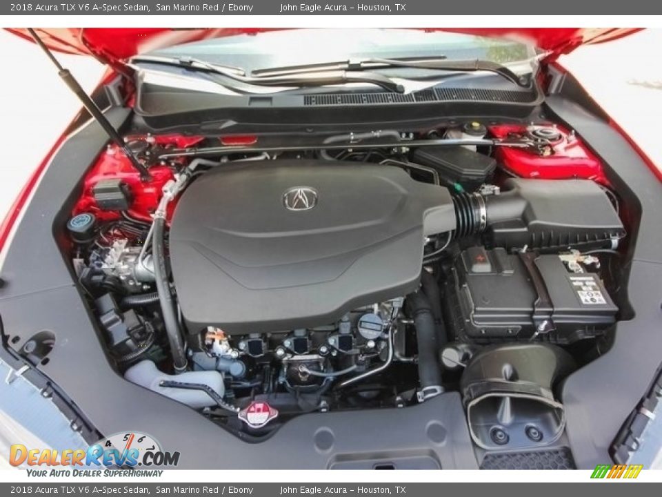 2018 Acura TLX V6 A-Spec Sedan San Marino Red / Ebony Photo #23