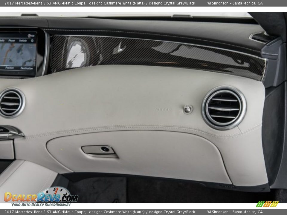 2017 Mercedes-Benz S 63 AMG 4Matic Coupe designo Cashmere White (Matte) / designo Crystal Grey/Black Photo #27