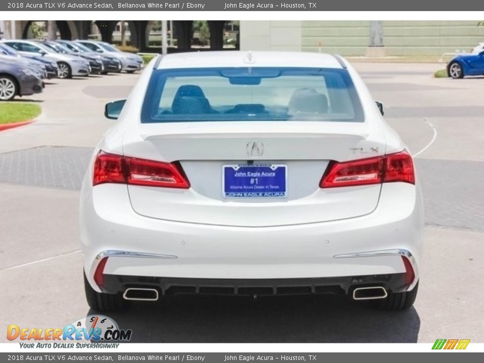 2018 Acura TLX V6 Advance Sedan Bellanova White Pearl / Ebony Photo #6