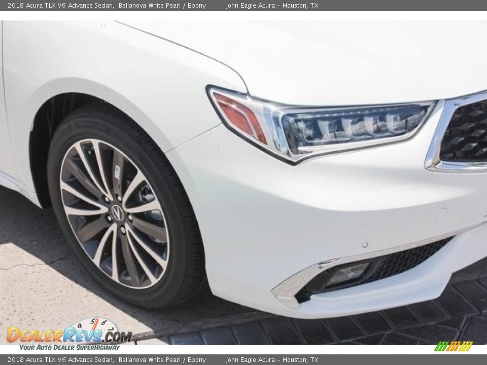 2018 Acura TLX V6 Advance Sedan Bellanova White Pearl / Ebony Photo #10