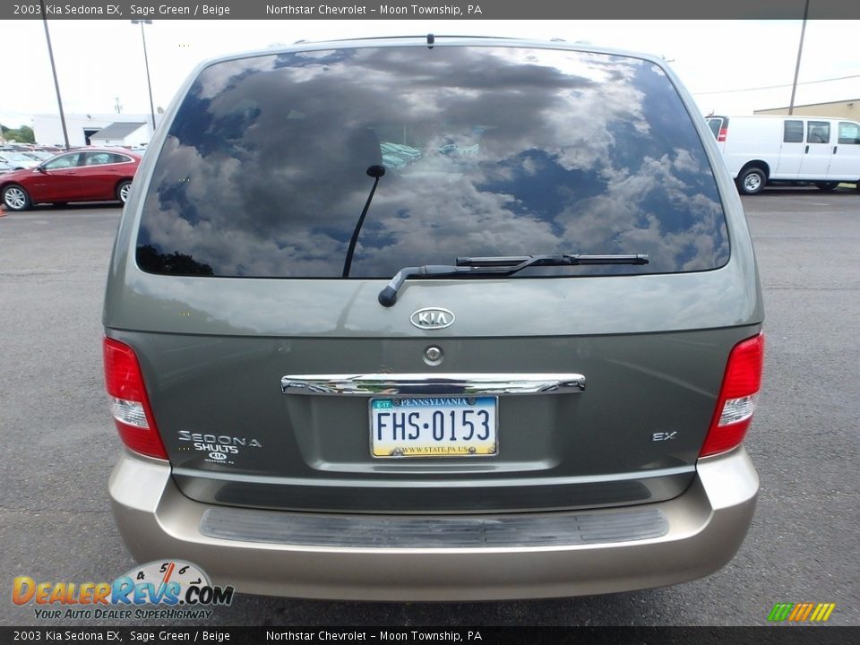 2003 Kia Sedona EX Sage Green / Beige Photo #3