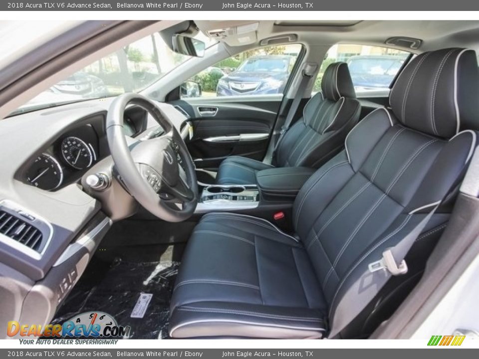 2018 Acura TLX V6 Advance Sedan Bellanova White Pearl / Ebony Photo #15