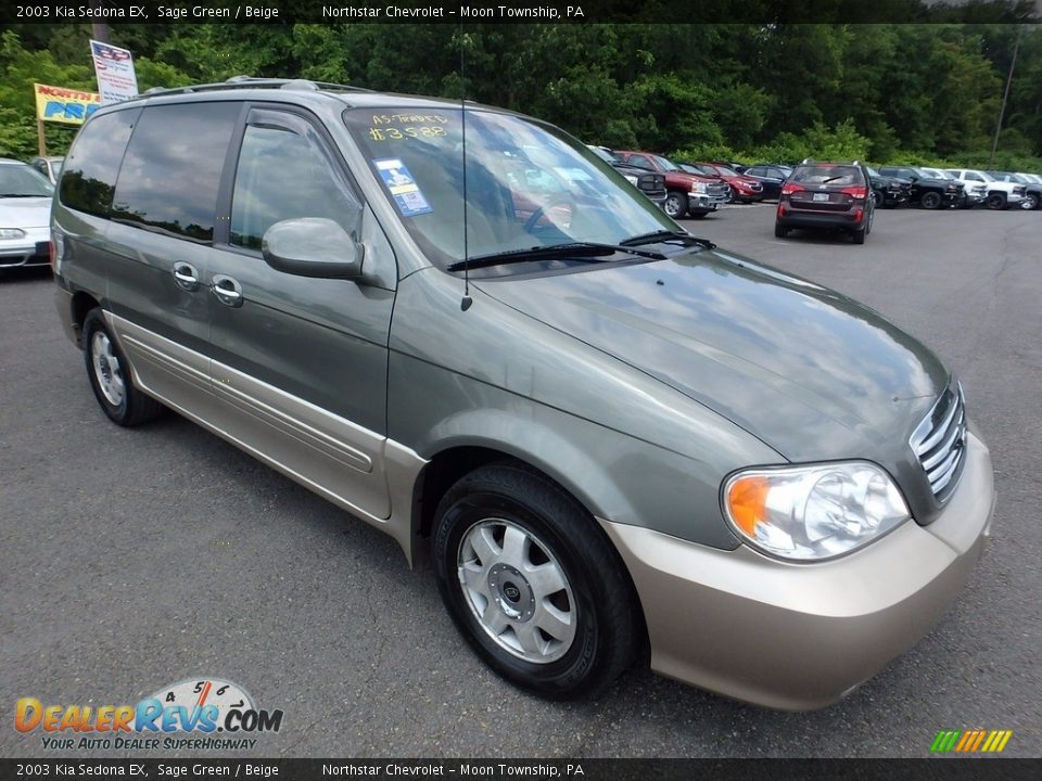 2003 Kia Sedona EX Sage Green / Beige Photo #5