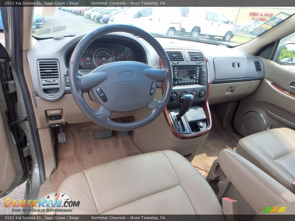 2003 Kia Sedona EX Sage Green / Beige Photo #11