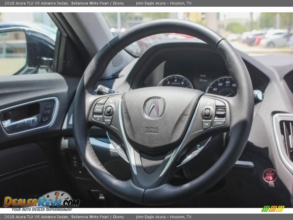 2018 Acura TLX V6 Advance Sedan Bellanova White Pearl / Ebony Photo #25