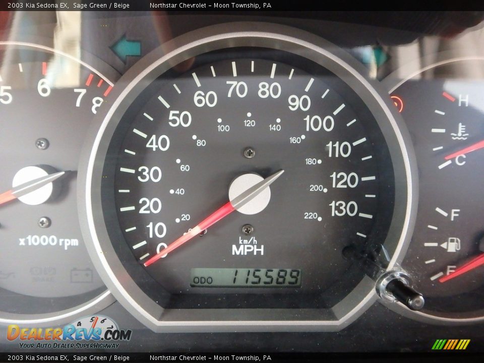 2003 Kia Sedona EX Sage Green / Beige Photo #15