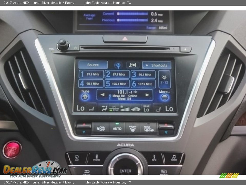 2017 Acura MDX Lunar Silver Metallic / Ebony Photo #36