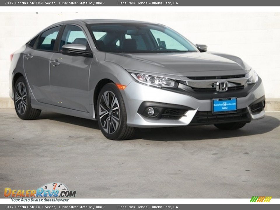 2017 Honda Civic EX-L Sedan Lunar Silver Metallic / Black Photo #1