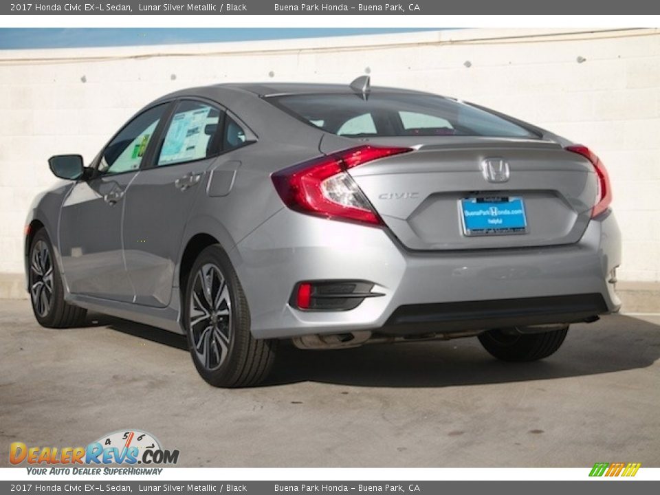 2017 Honda Civic EX-L Sedan Lunar Silver Metallic / Black Photo #2