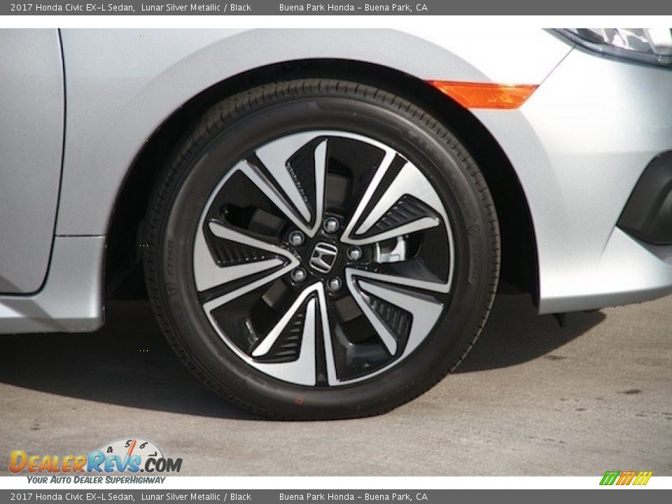 2017 Honda Civic EX-L Sedan Lunar Silver Metallic / Black Photo #5