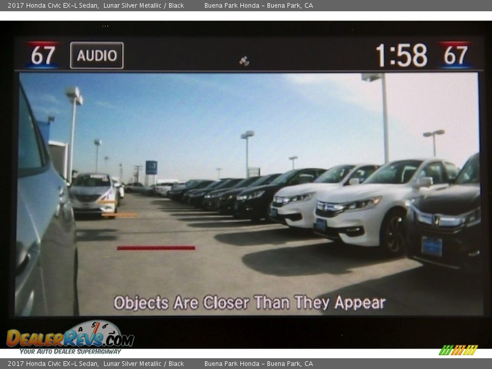 2017 Honda Civic EX-L Sedan Lunar Silver Metallic / Black Photo #6