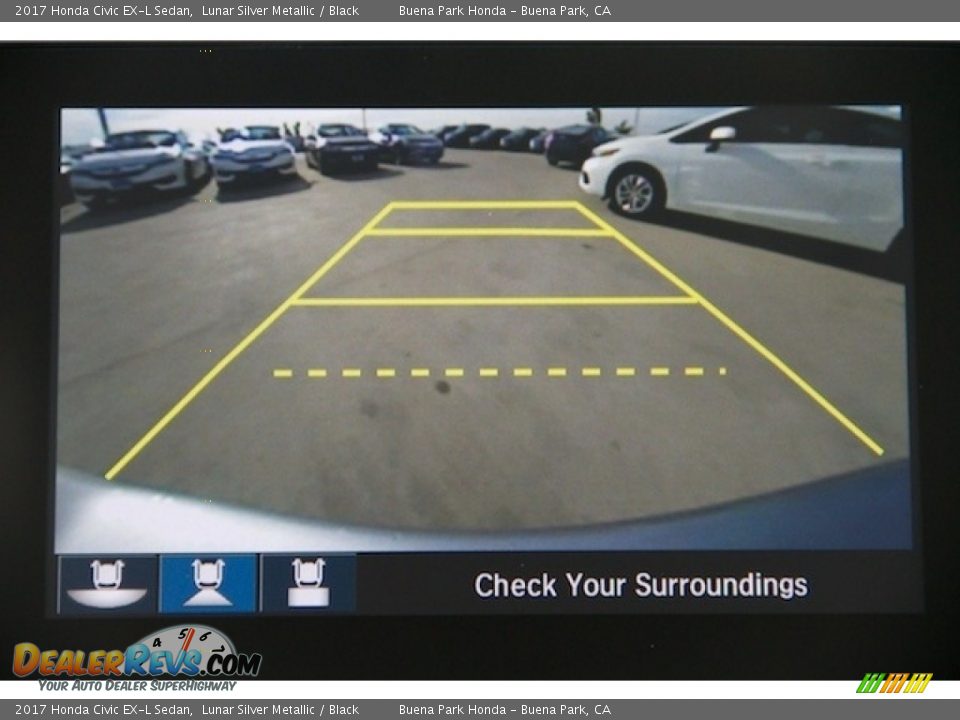 2017 Honda Civic EX-L Sedan Lunar Silver Metallic / Black Photo #7