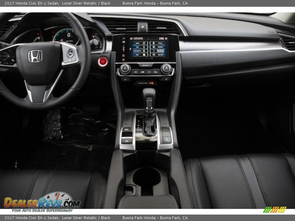 2017 Honda Civic EX-L Sedan Lunar Silver Metallic / Black Photo #13