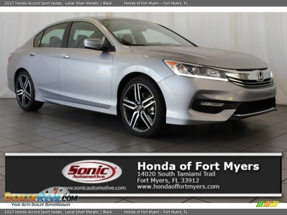 2017 Honda Accord Sport Sedan Lunar Silver Metallic / Black Photo #1