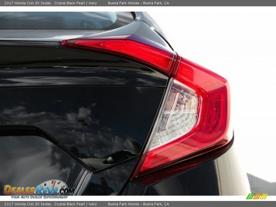 2017 Honda Civic EX Sedan Crystal Black Pearl / Ivory Photo #4