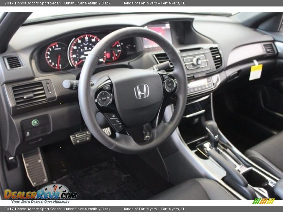 2017 Honda Accord Sport Sedan Lunar Silver Metallic / Black Photo #11