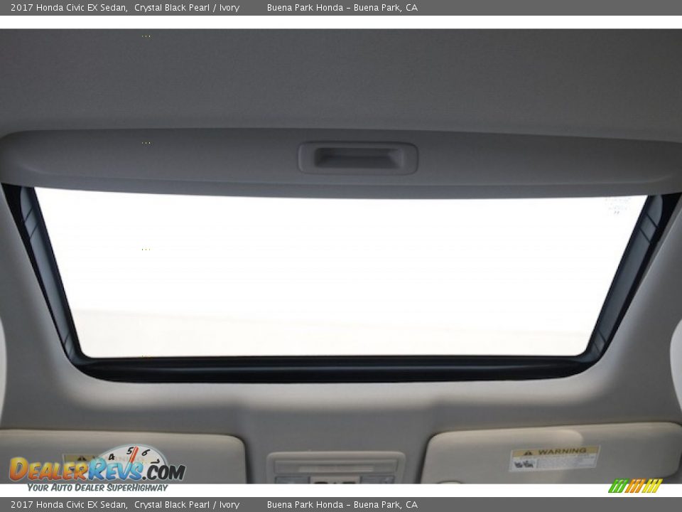 2017 Honda Civic EX Sedan Crystal Black Pearl / Ivory Photo #14