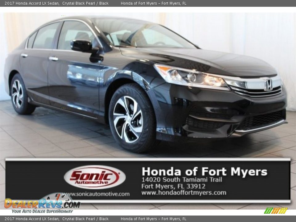 2017 Honda Accord LX Sedan Crystal Black Pearl / Black Photo #1