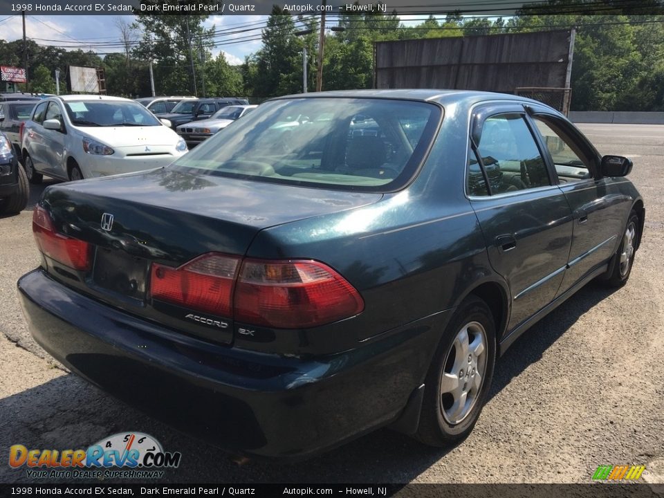 1998 Honda Accord EX Sedan Dark Emerald Pearl / Quartz Photo #4