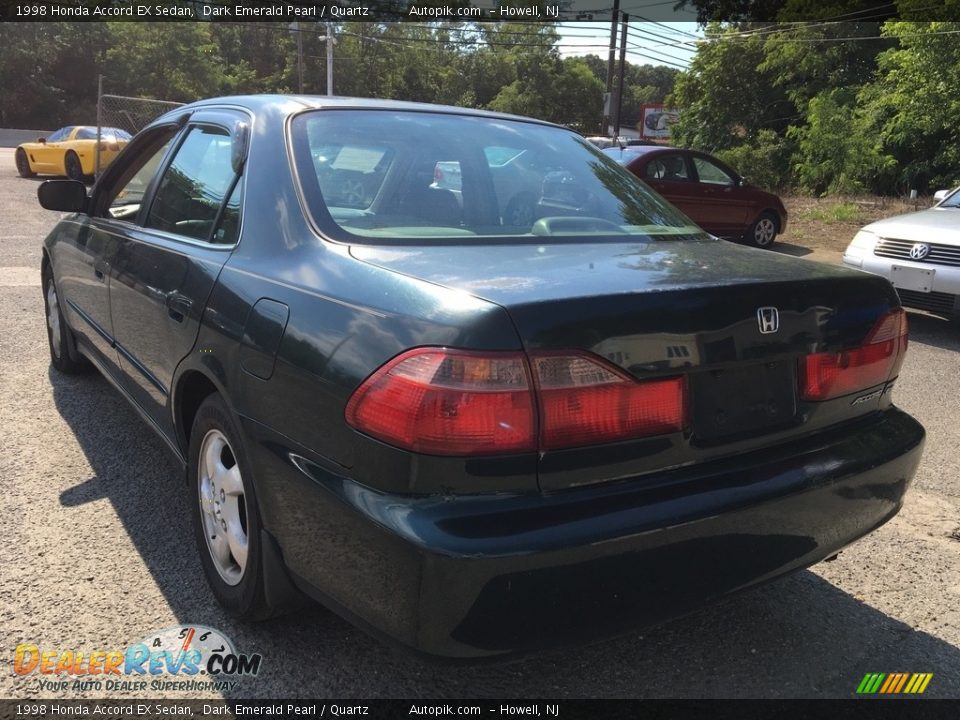 1998 Honda Accord EX Sedan Dark Emerald Pearl / Quartz Photo #6