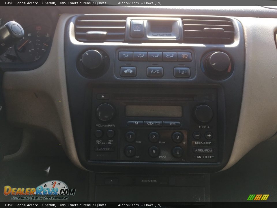 1998 Honda Accord EX Sedan Dark Emerald Pearl / Quartz Photo #10