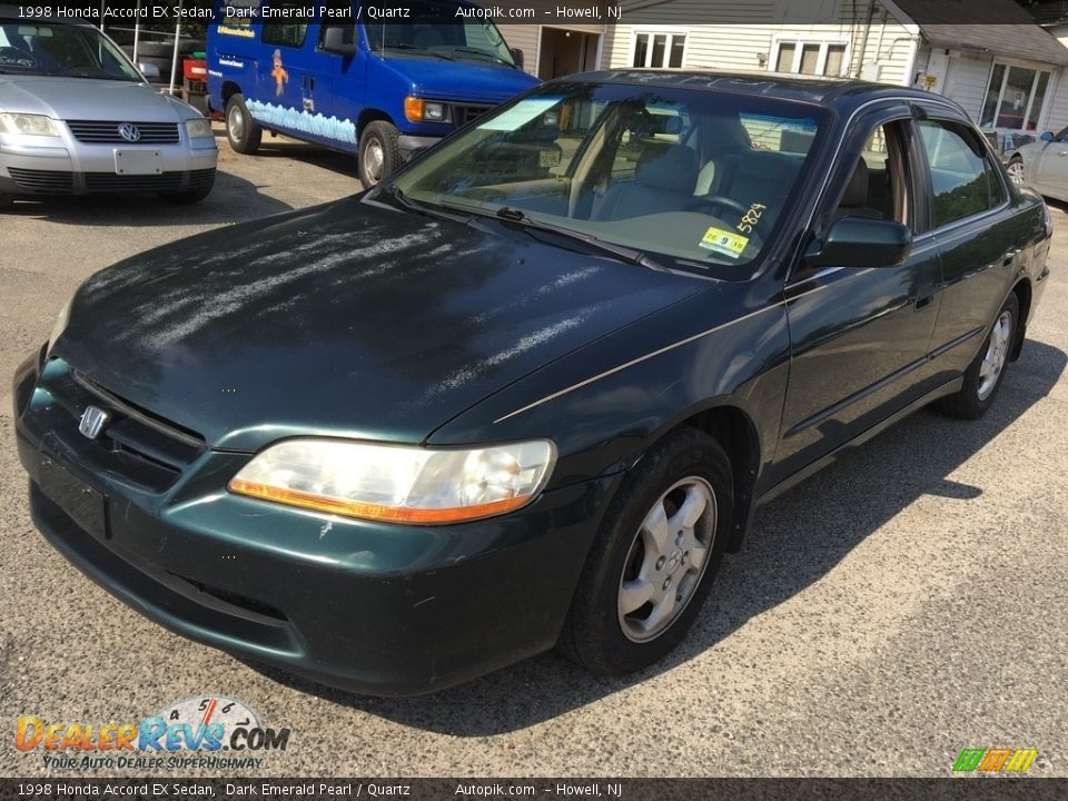 1998 Honda Accord EX Sedan Dark Emerald Pearl / Quartz Photo #12