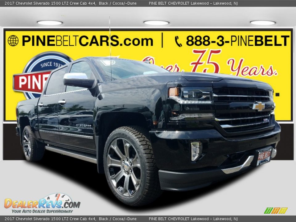 2017 Chevrolet Silverado 1500 LTZ Crew Cab 4x4 Black / Cocoa/­Dune Photo #1