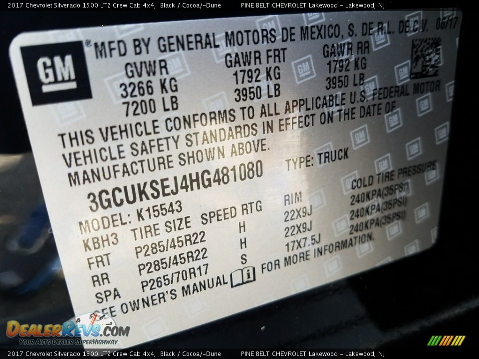 2017 Chevrolet Silverado 1500 LTZ Crew Cab 4x4 Black / Cocoa/­Dune Photo #9