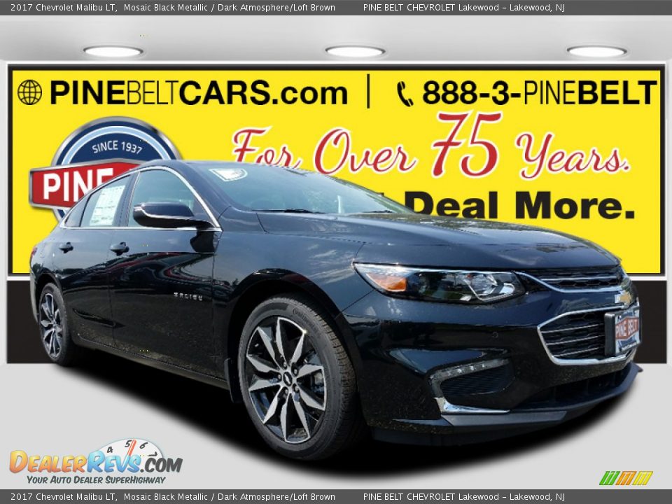 2017 Chevrolet Malibu LT Mosaic Black Metallic / Dark Atmosphere/Loft Brown Photo #1