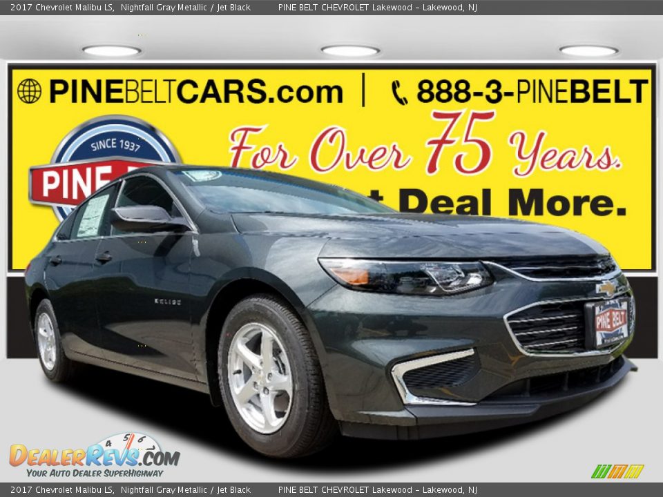 2017 Chevrolet Malibu LS Nightfall Gray Metallic / Jet Black Photo #1